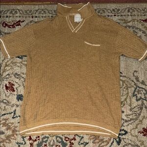 American Eagle beige and crème Sweater